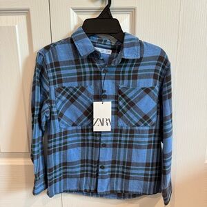 Zara youth blue button down